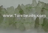 CTD410 Top drilled 4*8mm - 6*15mm nuggets green quartz beads