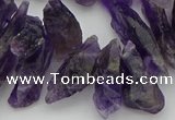 CTD426 Top drilled 6*15mm - 8*25mm nuggets amethyst beads