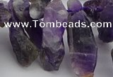 CTD427 Top drilled 8*25mm - 12*40mm nuggets amethyst beads