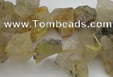 CTD428 Top drilled 8*12mm - 13*18mm nuggets golden rutilated quartz beads