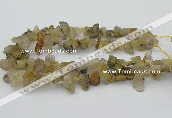 CTD428 Top drilled 8*12mm - 13*18mm nuggets golden rutilated quartz beads