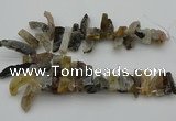 CTD436 Top drilled 10*20mm - 12*45mm sticks druzy agate beads