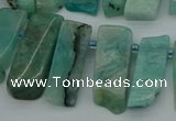 CTD445 Top drilled 8*20mm - 10*35mm sticks amazonite beads