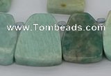 CTD446 Top drilled 20*25mm - 25*28mm freeform amazonite beads