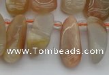 CTD447 Top drilled 10*20mm - 15*30mm freeform moonstone beads