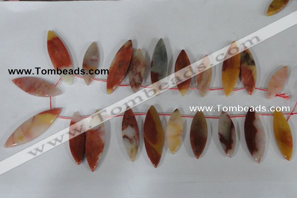 CTD45 Top drilled 12*25mm – 16*50mm marquise agate gemstone beads