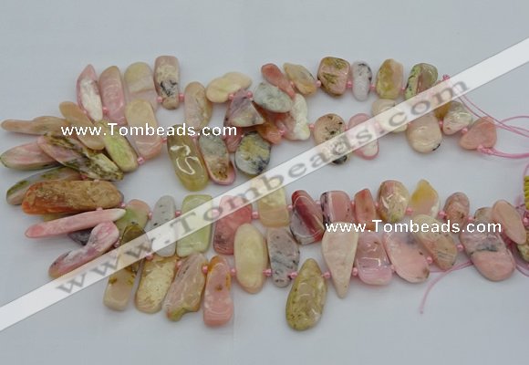 CTD450 Top drilled 10*15mm - 12*40mm freeform pin opal gemstone beads