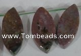 CTD46 Top drilled 12*23mm – 18*50mm marquise Indian agate beads