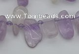 CTD478 Top drilled 10*15mm - 15*35mm freeform amethyst beads