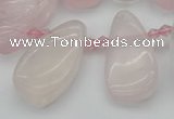 CTD480 Top drilled 10*22mm - 15*45mm freeform rose quartz beads