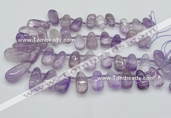 CTD481 Top drilled 10*22mm - 15*45mm freeform amethyst beads