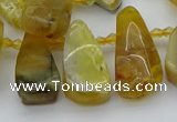 CTD487 Top drilled 10*22mm - 15*45mm freeform yellow opal beads