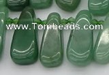 CTD488 Top drilled 10*22mm - 15*45mm freeform green aventurine beads