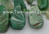 CTD493 Top drilled 10*22mm - 15*45mm freeform African jade beads