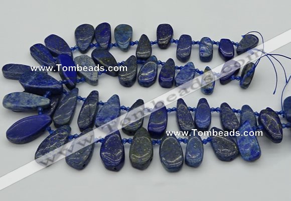 CTD496 Top drilled 10*22mm - 15*45mm freeform lapis lazuli beads