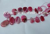 CTD500 Top drilled 20*30mm - 30*40mm freeform agate beads