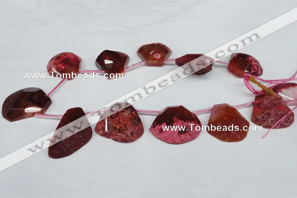 CTD506 Top drilled 25*30mm - 35*40mm freeform agate beads