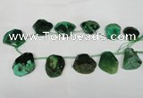 CTD508 Top drilled 25*30mm - 35*40mm freeform agate beads