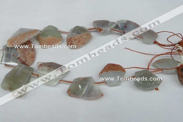 CTD512 Top drilled 25*30mm - 35*40mm freeform agate beads