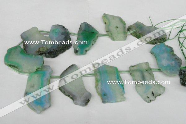 CTD516 Top drilled 20*35mm - 35*48mm freeform agate beads