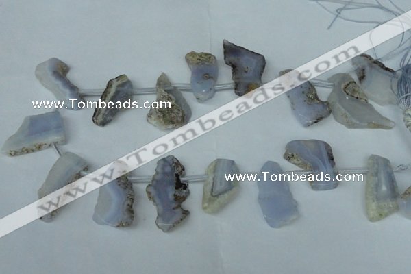 CTD519 Top drilled 15*25mm - 25*38mm freeform agate beads