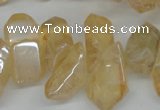 CTD541 Top drilled 12*20mm - 14*35mm nuggets plated quartz beads