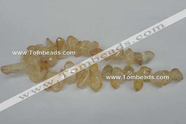 CTD541 Top drilled 12*20mm - 14*35mm nuggets plated quartz beads