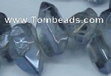 CTD544 Top drilled 10*15mm - 15*30mm nuggets plated quartz beads