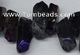 CTD546 Top drilled 10*20mm - 12*35mm nuggets plated quartz beads