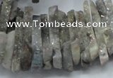 CTD556 Top drilled 6*15mm - 10*40mm wand plated agate beads