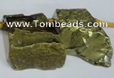 CTD578 Top drilled 20*30mm - 30*50mm freeform plated agate beads