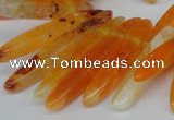 CTD584 Top drilled 6*20mm - 6*45mm wand agate gemstone beads