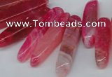 CTD585 Top drilled 6*20mm - 6*45mm wand agate gemstone beads