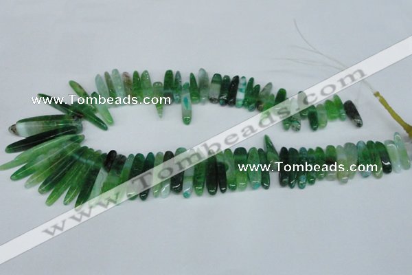 CTD586 Top drilled 6*20mm - 6*45mm wand agate gemstone beads