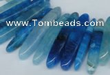 CTD587 Top drilled 6*20mm - 6*45mm wand agate gemstone beads