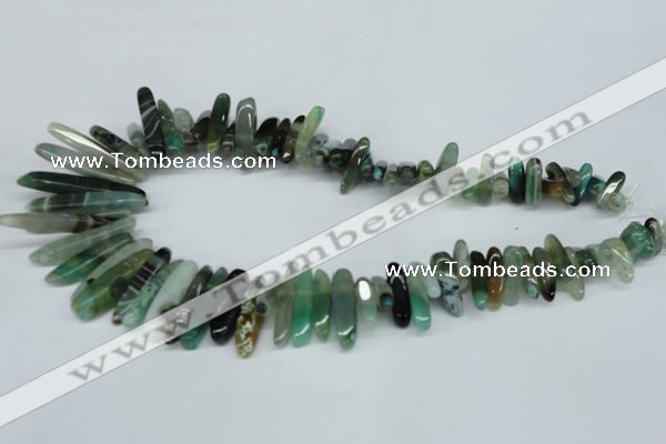 CTD588 Top drilled 6*20mm - 6*45mm wand agate gemstone beads