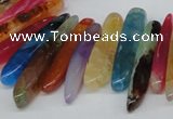 CTD590 Top drilled 6*20mm - 6*45mm wand agate gemstone beads