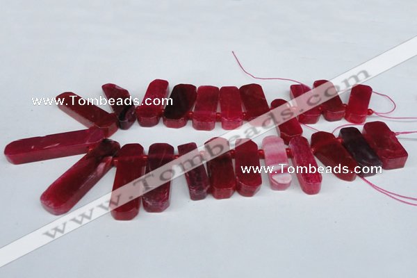 CTD592 Top drilled 12*30mm - 15*50mm wand agate gemstone beads