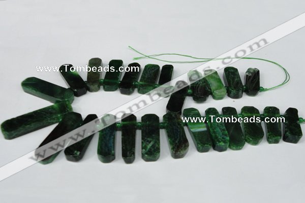 CTD593 Top drilled 12*30mm - 15*50mm wand agate gemstone beads