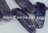 CTD596 Top drilled 10*30mm - 12*45mm wand agate gemstone beads