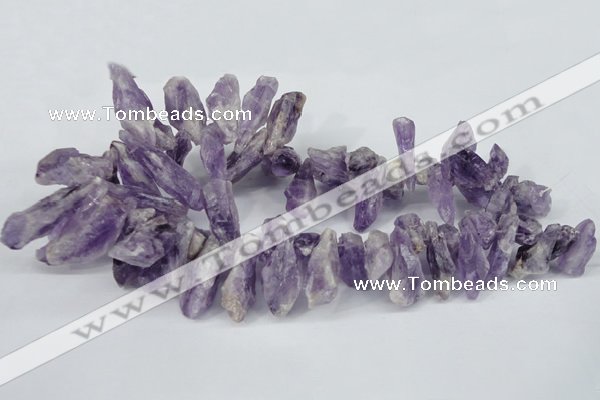 CTD620 Top drilled 12*22mm - 15*40mm nuggets amethyst beads