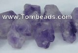 CTD630 Top drilled 8*12mm - 18*25mm faceted nuggets amethyst beads