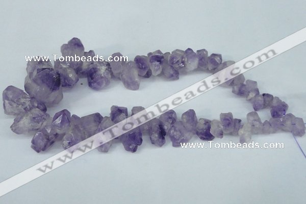 CTD630 Top drilled 8*12mm - 18*25mm faceted nuggets amethyst beads