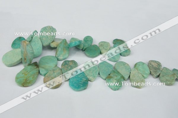 CTD635 Top drilled 18*25mm - 25*38mm freeform Russian amazonite beads