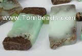 CTD638 Top drilled 15*25mm - 20*40mm freeform australia chrysoprase beads