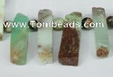 CTD639 Top drilled 8*20mm - 8*45mm wand australia chrysoprase beads