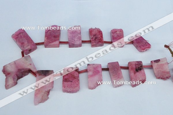 CTD646 Top drilled 15*25mm - 25*40mm freeform quartz beads