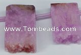 CTD647 Top drilled 15*25mm - 25*40mm freeform quartz beads