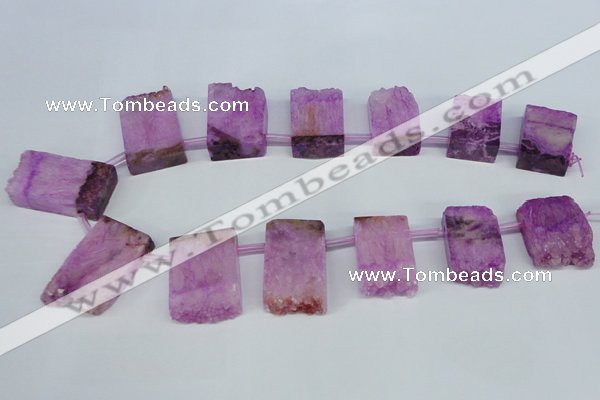 CTD647 Top drilled 15*25mm - 25*40mm freeform quartz beads