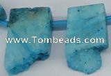 CTD649 Top drilled 15*25mm - 25*40mm freeform quartz beads